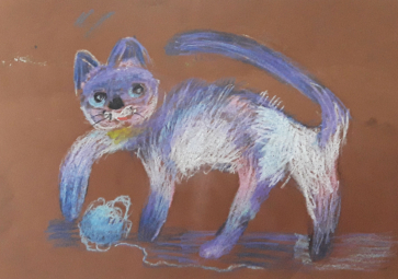 Reňkli galam bilen çekilen surat