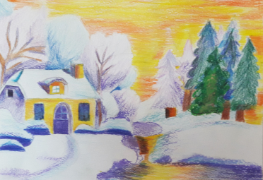 Reňkli galam bilen çekilen surat